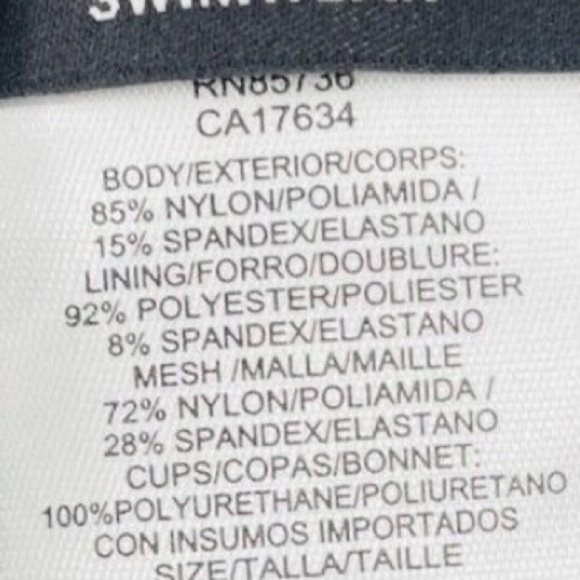 Carmen Marc Valvo Womens Size 8 Plunge-Neck Ruched One-Piece Swimsuit - Picture 8 of 13